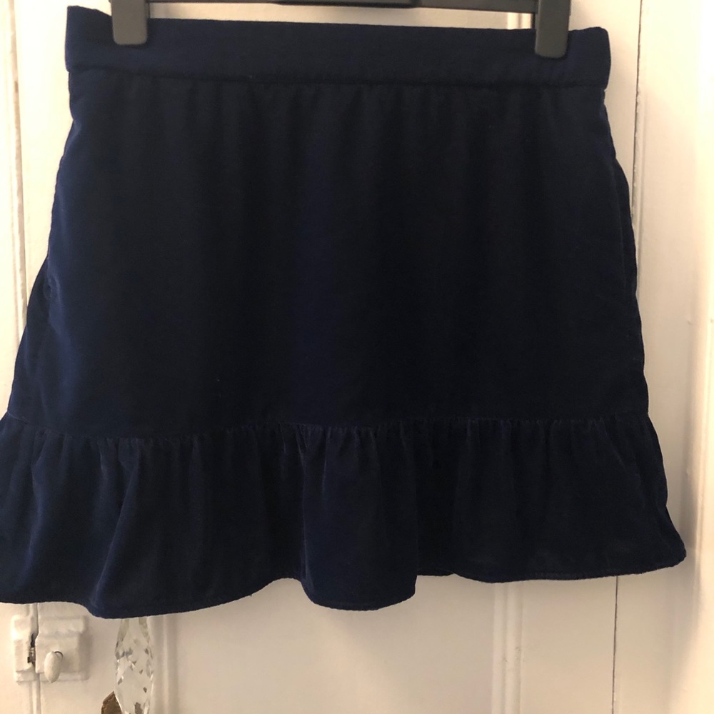 Navy Velvet JCrew Skirt
